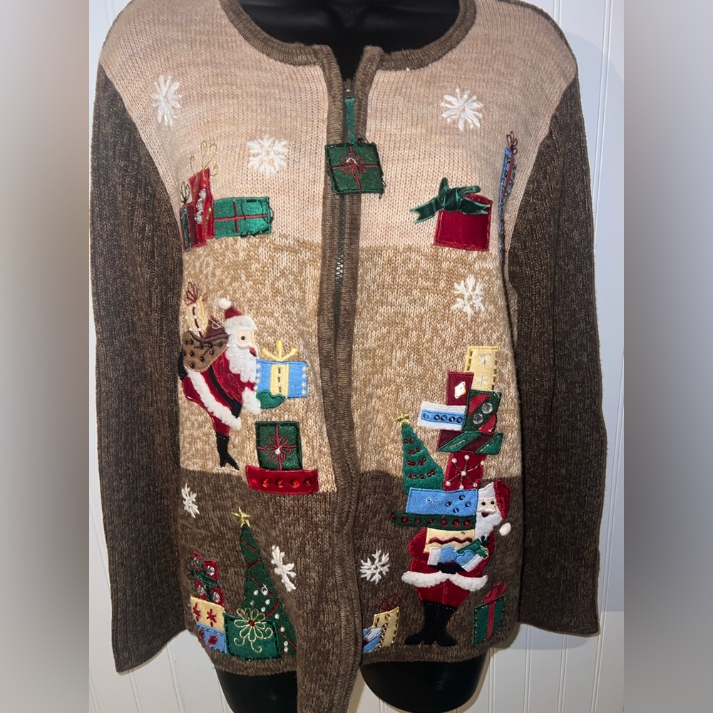 Festive Brown Holiday Sweater for Men